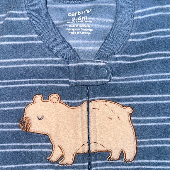 Baby Striped Bear Print Sleep Bag - Picture 4 of 4